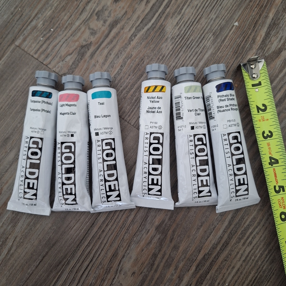 Golden Acrylics 59ml Tubes 6 Tubes